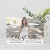 2022年書道の卒エレガント業写真2022年度 招待状 (スタンド正面)