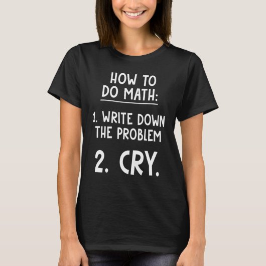 2022年最新のマスター 数学 が分からないときの泣き顔 Tシャツ (正面)