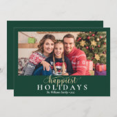 2022年最高に幸せなホリデーシーズンの写真クリスマス シーズンカード (正面/裏面)