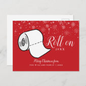 2022年正月のメリ転がス・クリスマスの名字 シーズンポストカード (正面/裏面)