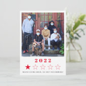 2022年正月の写真レッドホリデーカード シーズンカード (スタンド正面)