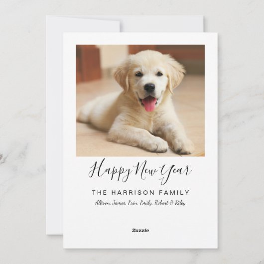 2022年正月の写真レッドホリデーカード シーズンカード (裏面)