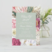 2022年水彩画フローラ写真卒業 招待状 (スタンド正面)