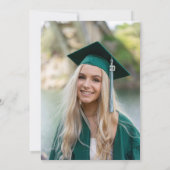 2022年水彩画フローラ写真卒業 招待状 (裏面)