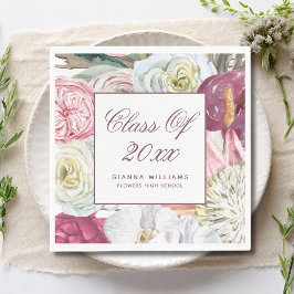 2022年水彩画フローラ卒業 スタンダードランチョンナプキン