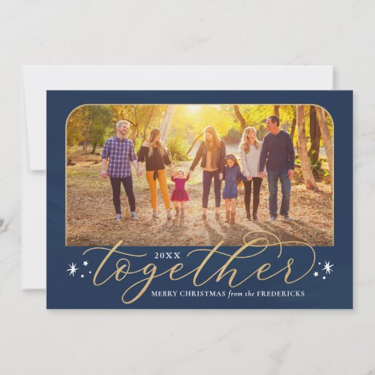 2022年海軍と金ゴールド家族の写真 シーズンカード (正面)