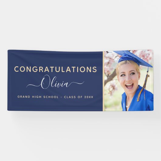 2022年海軍ブルー金ゴールド高等専門学校 横断幕 (横)