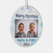 2022年祖父母孫のクリスマス写真 セラミックオーナメント (右)