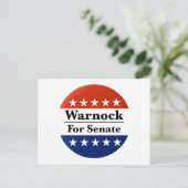 2022年米国上院にラファエル・ウォーノックを再選 ポストカード (スタンド正面)