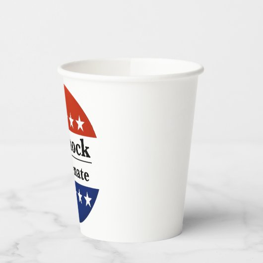 2022年米国上院にラファエル・ウォーノックを再選 紙コップ (左)