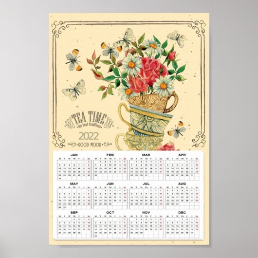 2022年紅茶時間カレンダー ポスター (正面)