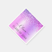 2022年紫黒グリッター科 スタンダードカクテルナプキン (角)