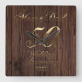 2022年結婚金50周年親 スクエア壁時計 (正面)