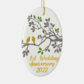 2022年結婚1周年 |ギフトユニークアイディア セラミックオーナメント (右)