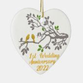 2022年結婚1周年 |ギフトユニークアイディア セラミックオーナメント (右)