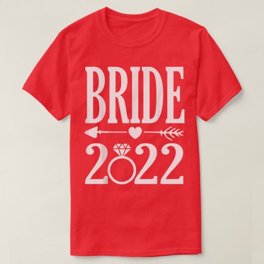 2022年花嫁2022年結婚したかわいいア結婚ノ Tシャツ (デザイン正面)
