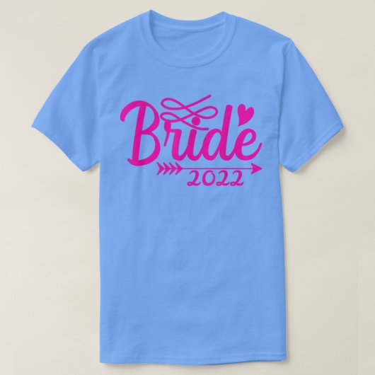 2022年花嫁 結婚する女性と婚約者向け Tシャツ (デザイン正面)