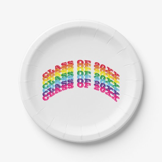 2022年虹色文字カスタムカーブ ペーパープレート (正面)