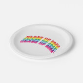 2022年虹色文字カスタムカーブ ペーパープレート (アングル)