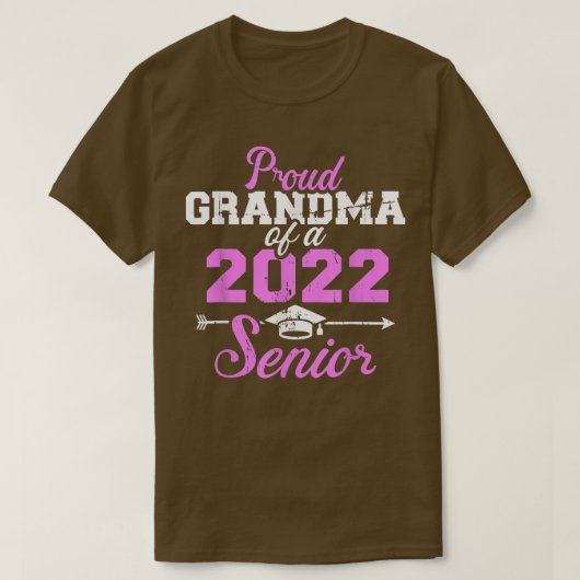 2022年誇りを持ったの卒業クラスの祖母 Tシャツ (デザイン正面)