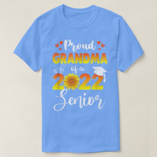 2022年誇りを持った先輩ひまわり院生のおばあちゃん Tシャツ (デザイン正面)