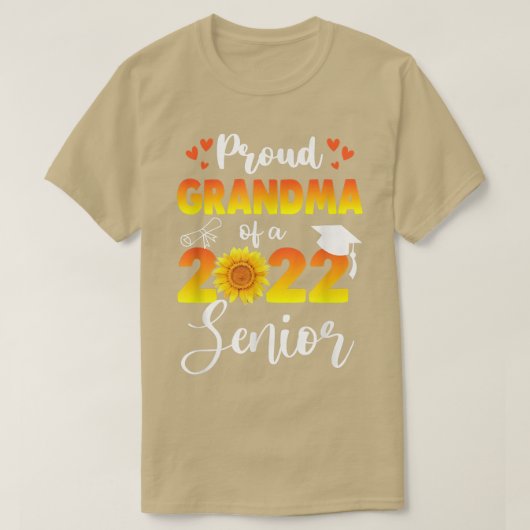 2022年誇りを持った先輩ひまわり院生のおばあちゃん Tシャツ (デザイン正面)