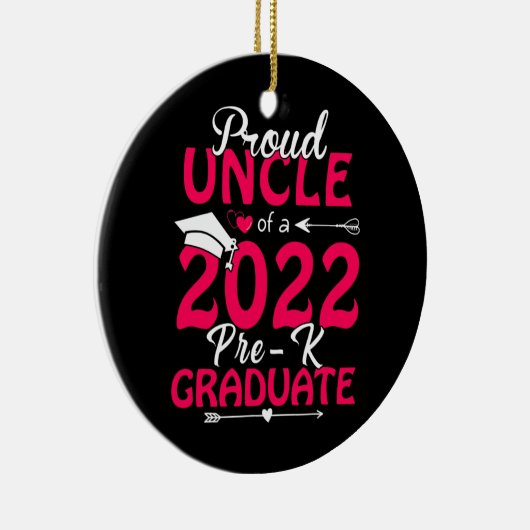 2022年誇りを持った前の卒業生のおじさん セラミックオーナメント (右)