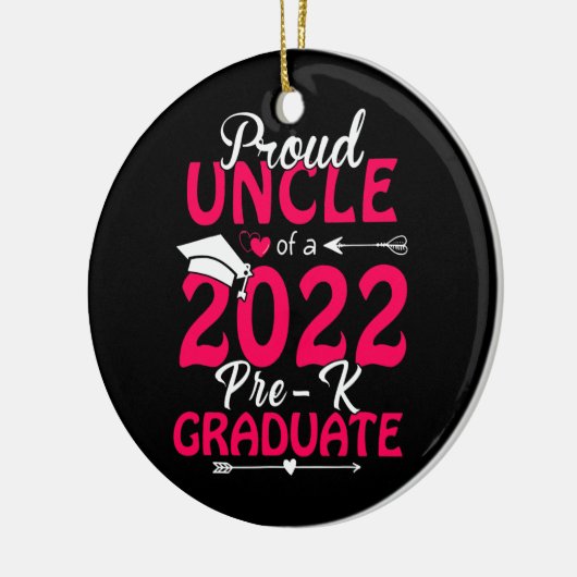 2022年誇りを持った前の卒業生のおじさん セラミックオーナメント (左)