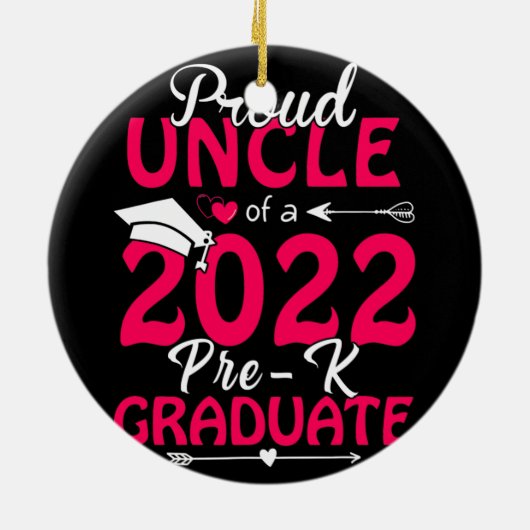 2022年誇りを持った前の卒業生のおじさん セラミックオーナメント (裏面)