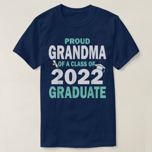2022年誇りを持った卒卒業おばあちゃん Tシャツ (デザイン正面)