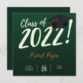 2022年誇りを持った卒卒業クラスのPapa 招待状 (正面/裏面)