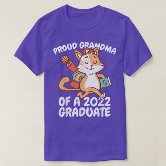 2022年誇りを持った卒業かわいい猫おばあちゃん Tシャツ (デザイン正面)