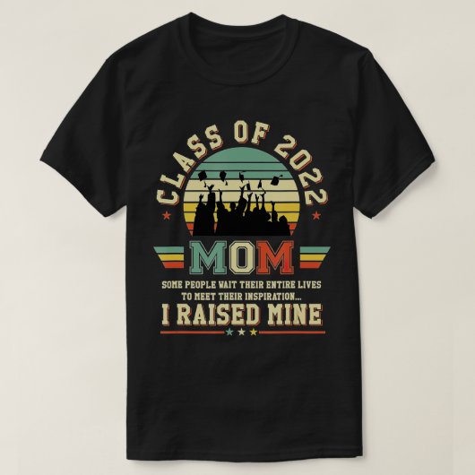 2022年誇りを持った卒業クラスのママ Tシャツ (デザイン正面)