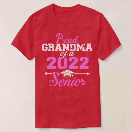 2022年誇りを持った卒業クラス1のおばあちゃん Tシャツ (デザイン正面)