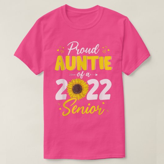 2022年誇りを持った卒業サンフロの叔母 Tシャツ (デザイン正面)