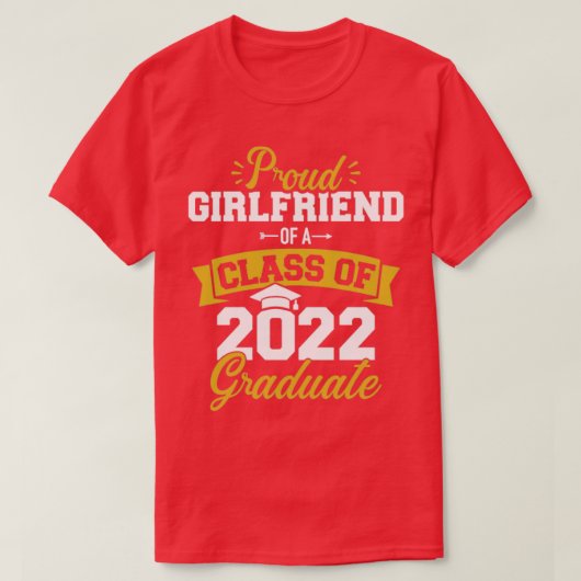 2022年誇りを持った卒業シニアガールフレンド Tシャツ (デザイン正面)