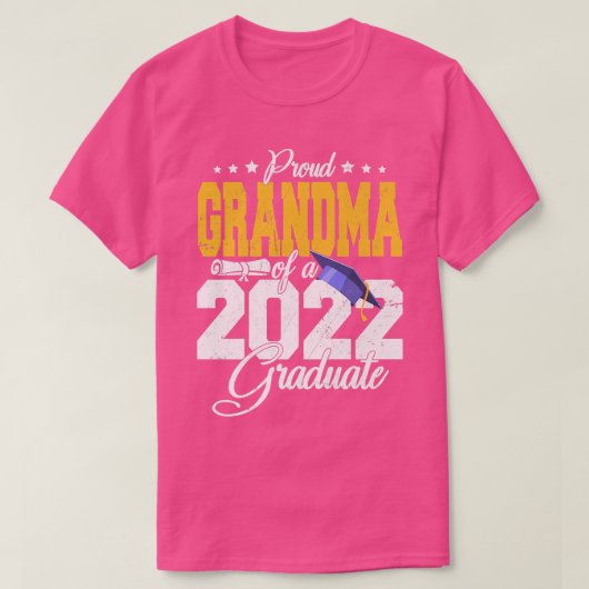 2022年誇りを持った卒業シニアクラスのおばあちゃん Tシャツ (デザイン正面)