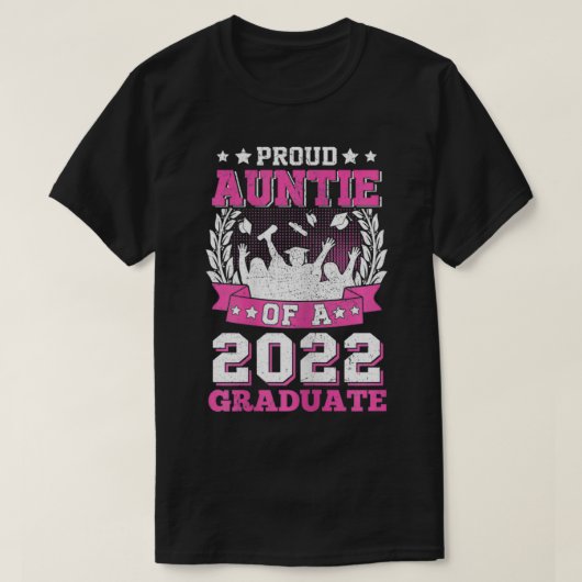 2022年誇りを持った卒業シニア22Gの女性アウンティ Tシャツ (デザイン正面)