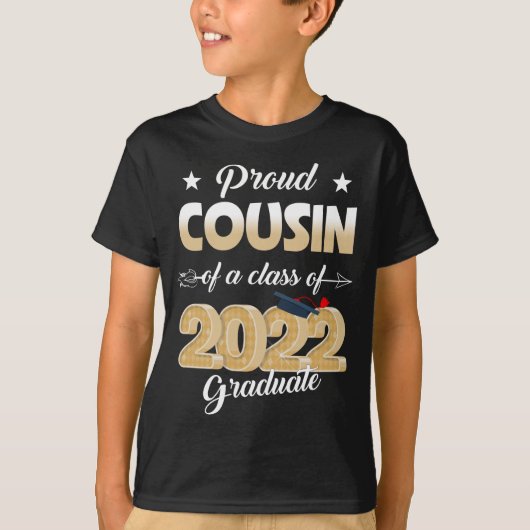 2022年誇りを持った卒業シャツセンのクラスのいとこ Tシャツ (正面)