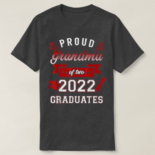 2022年誇りを持った卒業生2名のおばあちゃん Tシャツ (デザイン正面)
