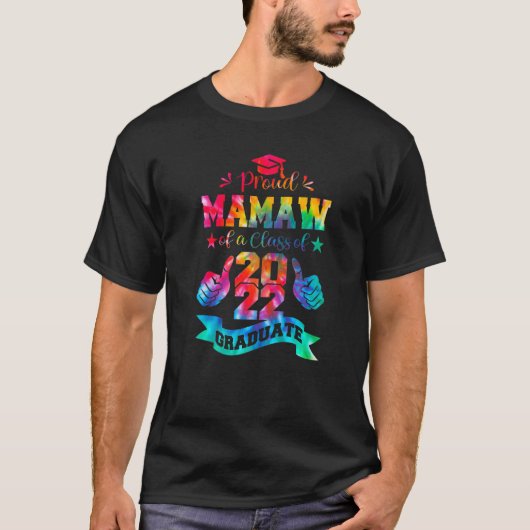 2022年誇りを持った卒業絞り染めのMaaw Tシャツ (正面)
