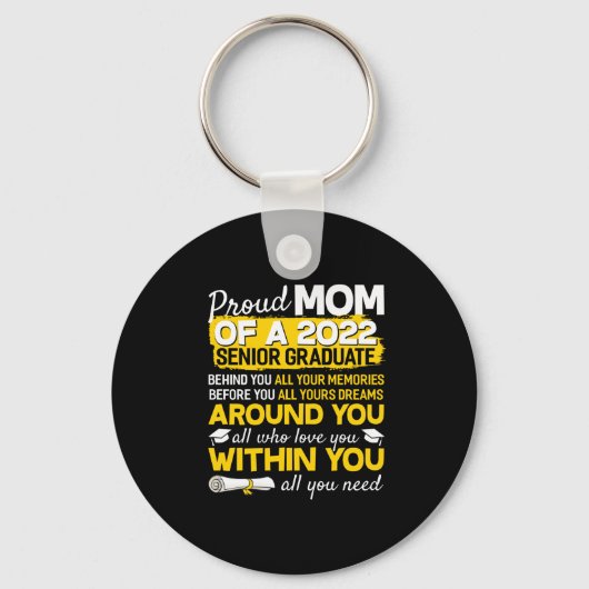 2022年誇りを持った卒業22年の母 キーホルダー (正面)