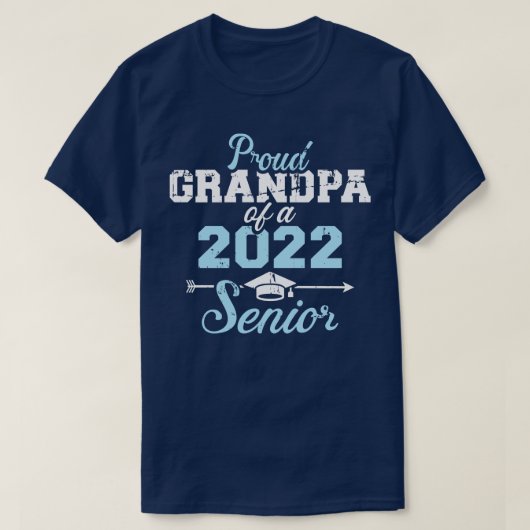 2022年誇りを持った年卒業1年生のおじいちゃん Tシャツ (デザイン正面)