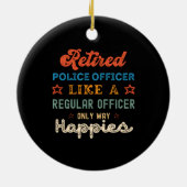 2022年退職したの警察官おもしろい退職ギフト セラミックオーナメント (裏面)