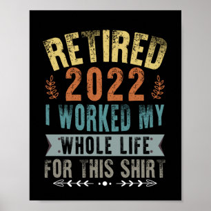 2022年退職 おかしい人生でした 楽しい退職 ポスター