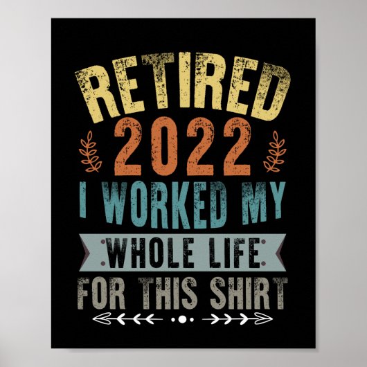 2022年退職 おかしい人生でした 楽しい退職 ポスター (正面)