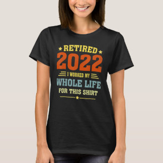 2022年退職 おもしろ 退職祝い レトロ ヴィンテージ 男性 女性 Tシャツ