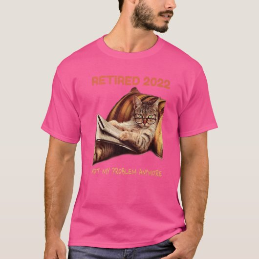 2022年退職 関係ない 猫の退職 Tシャツ (正面)