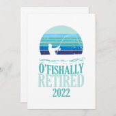 2022年退退職した職おもしろい魚釣り 招待状 (正面/裏面)