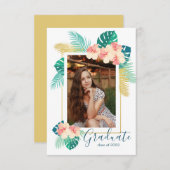 2022年金ゴールドハワイアン卒業発表 招待状 (正面/裏面)